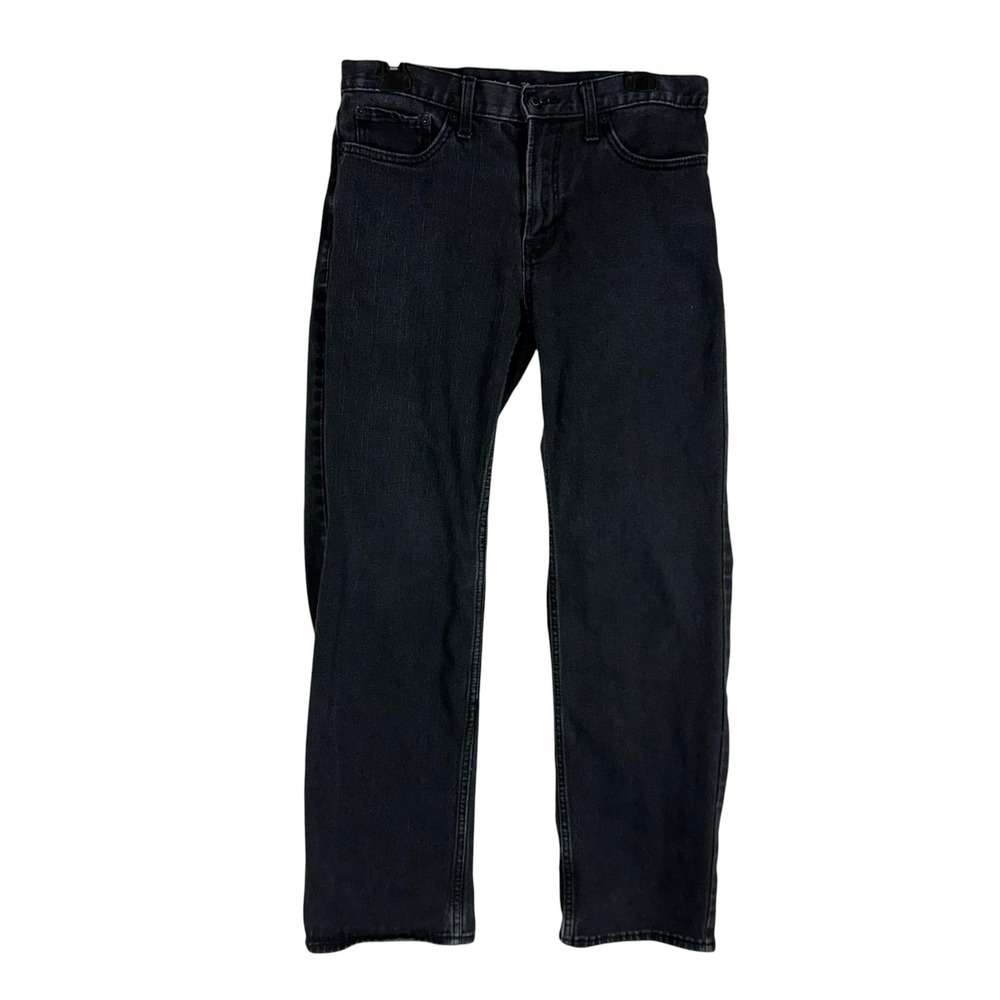 Old Navy Jeans Mens 30x30 Black Dark Wash Regular Straight Stretch Denim‎